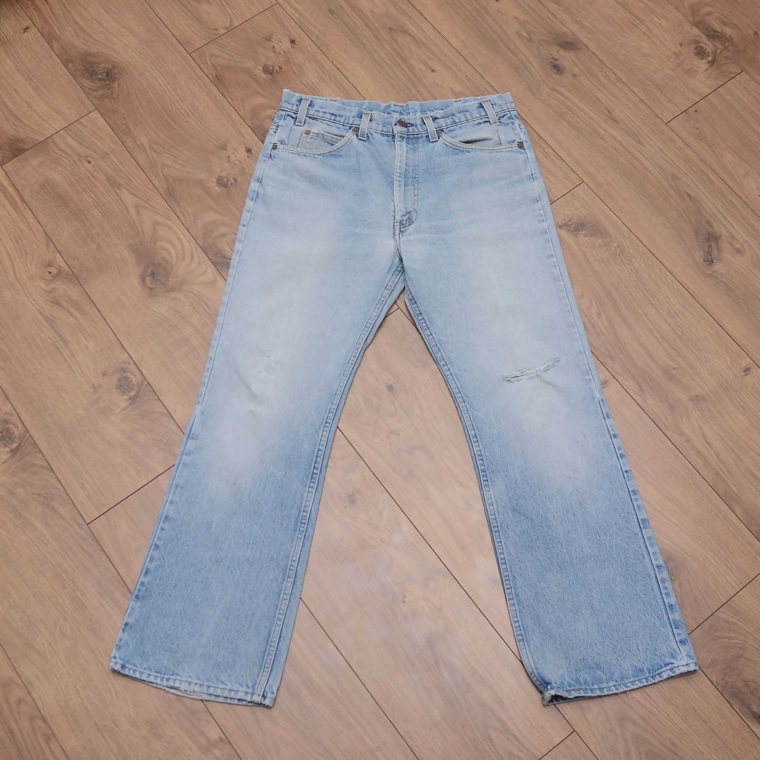 Levi's Vintage Clothing Vintage Rare Levi’s Jeans Blue Thrashed Orange Tab W34 L30 Size US 34 / EU 50 - 10 Thumbnail