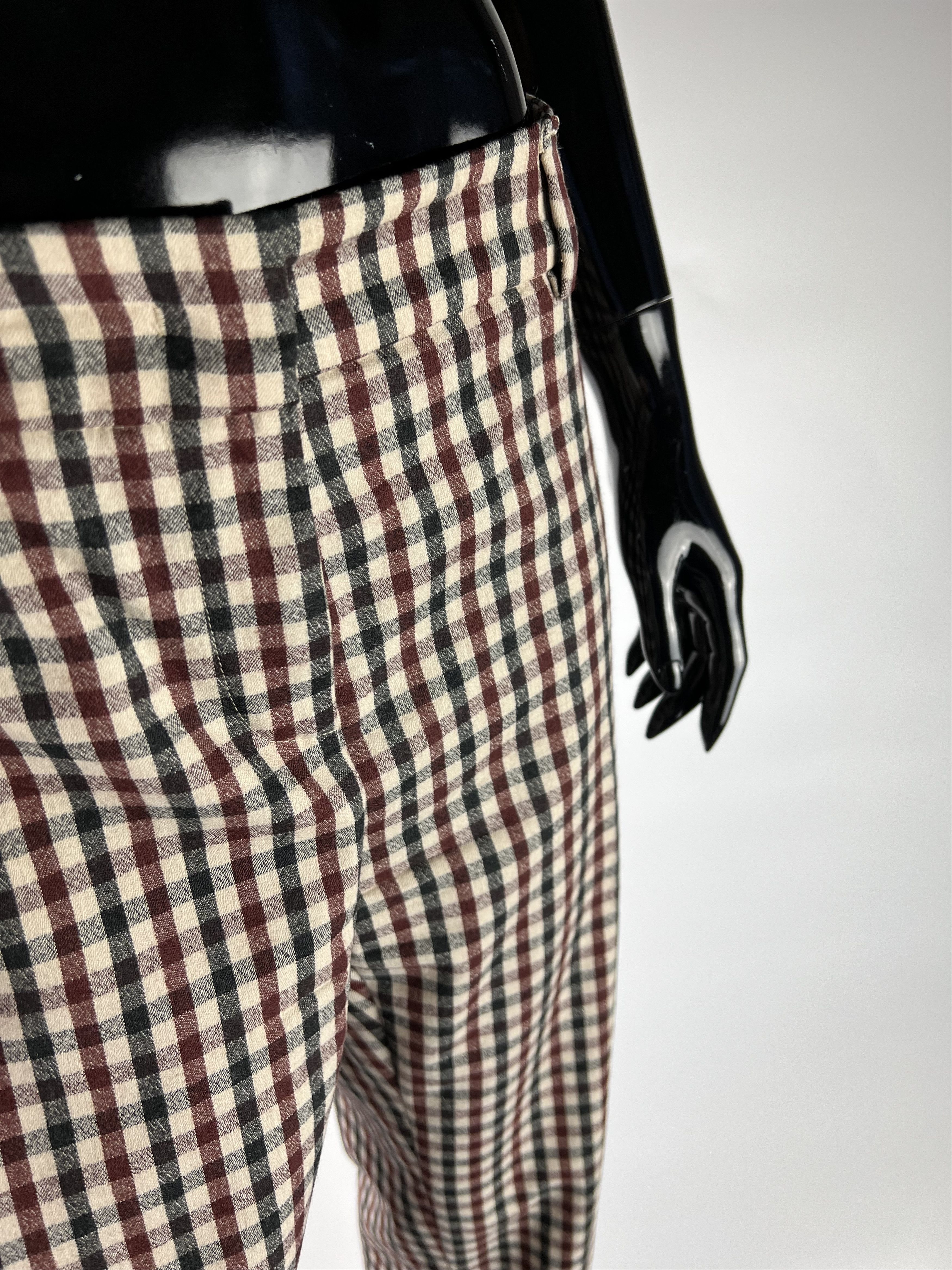 Max Mara Max Mara Weekend Plaid Cigarette Stretch Wool Pants US14 Size 36" / US 14 / IT 50 - 5 Thumbnail