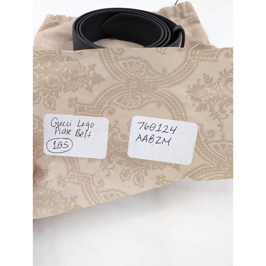 Gucci o1rshd1 Size: 105 CM / Logo Plate Belt in Black Size 42 - 16 Thumbnail
