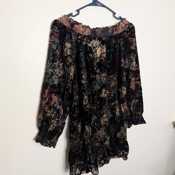 Nygard Nygard Burnout Velvet Fairy Romantic Boho Peasant Tunic Off- Size XXL / US 16-18 / IT 52-54 - 4 Thumbnail