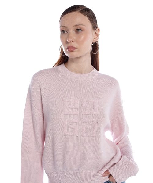Givenchy o1srvl11e0326 4G Sweater in Pale Pink Size S / US 4 / IT 40 - 5 Thumbnail