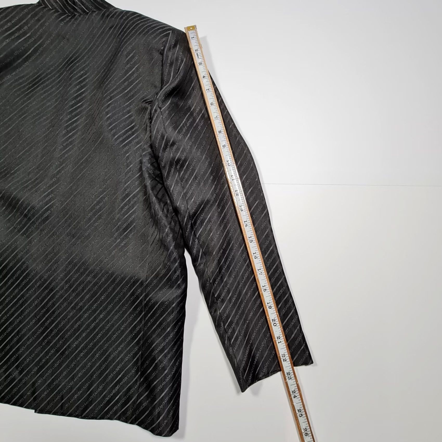 Vintage samsoe Blazer Black Small Womens Open Front Satin Ladies Size S / US 4 / IT 40 - 8 Thumbnail