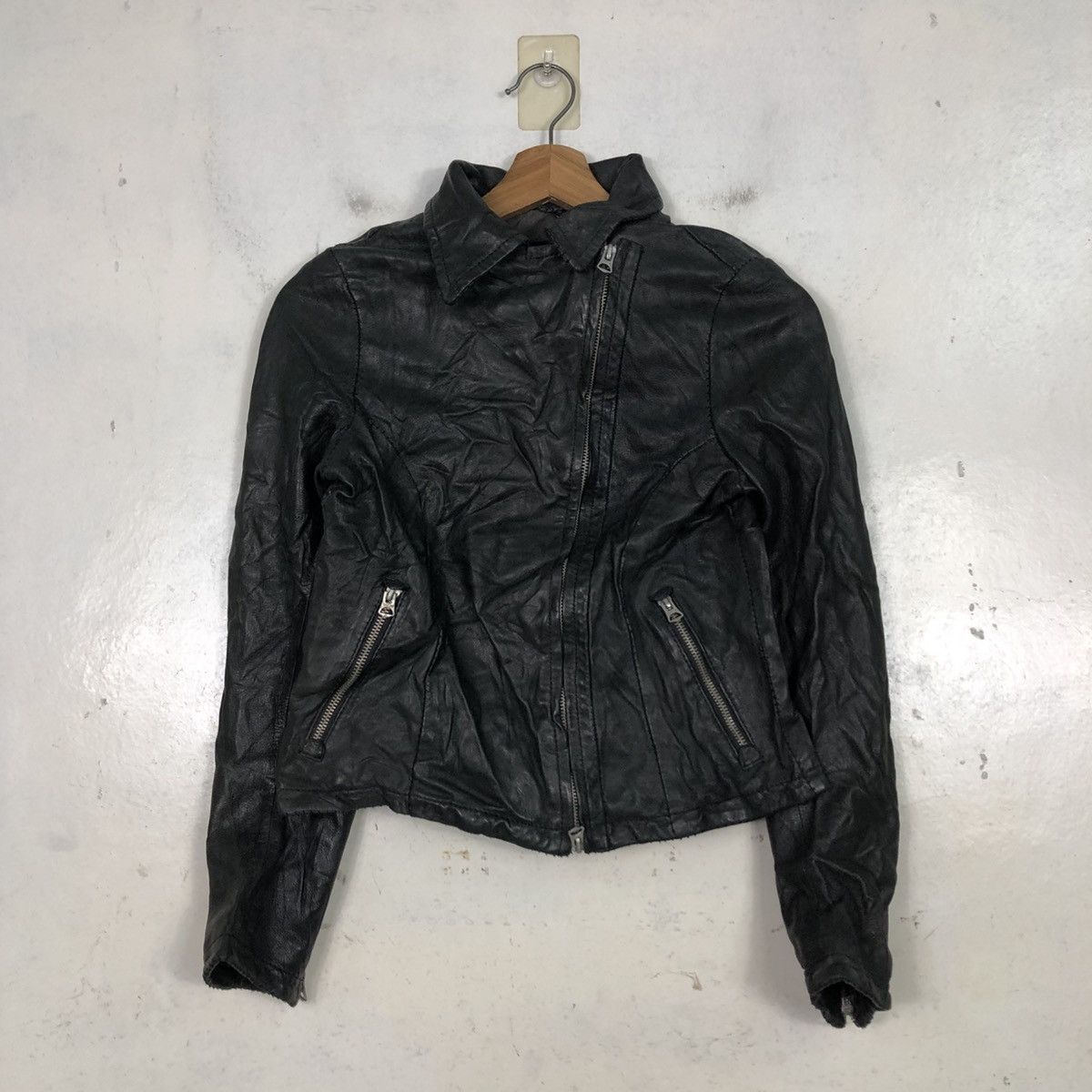 Japanese Brand 📌Cropped Biker Leather Jacket Rose Bud Bondage Size US M / EU 48-50 / 2 - 3 Thumbnail