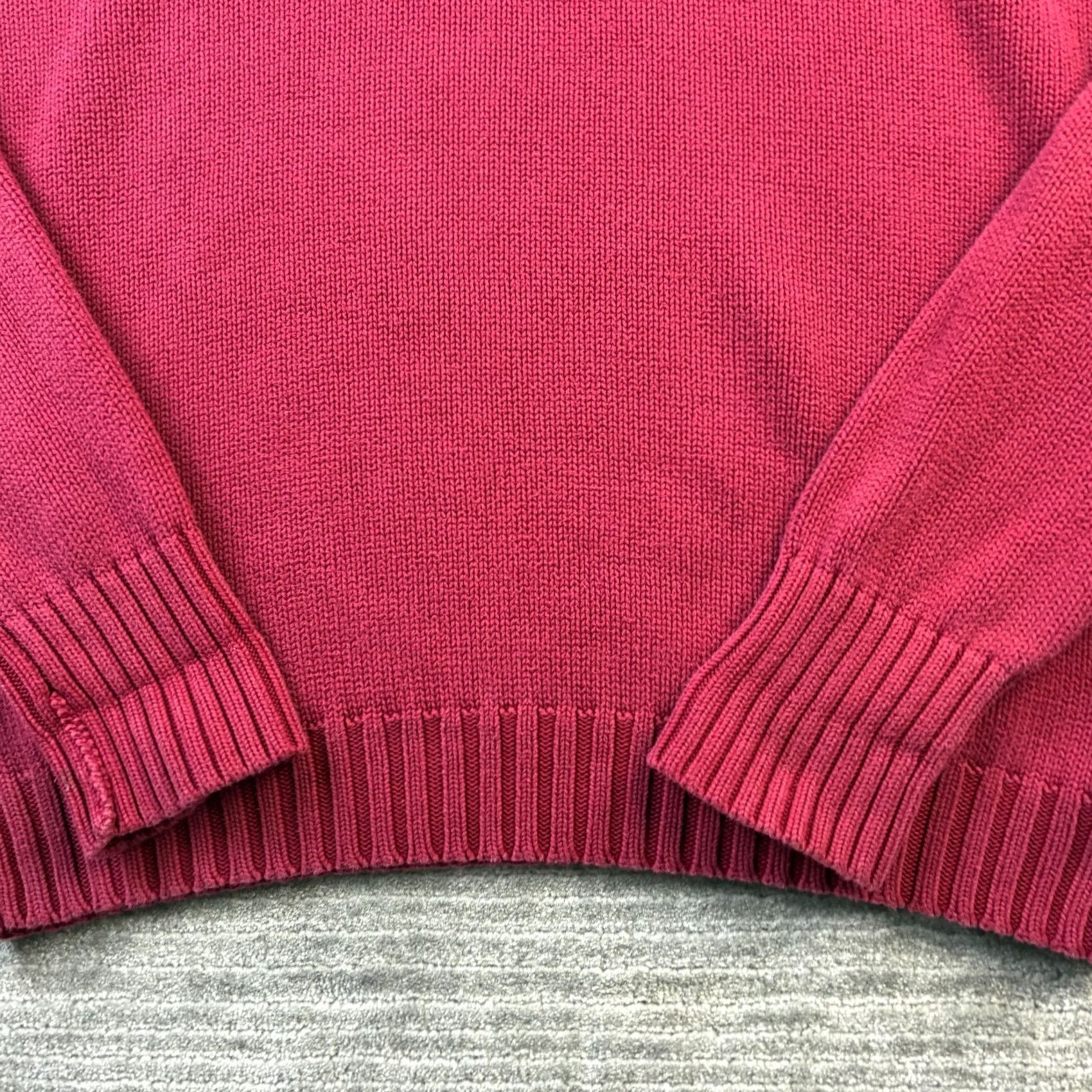 Polo Ralph Lauren Vintage Polo Ralph Lauren Sweater Mens Large Red Cable Knit Crewneck Chunky Heavy Size US L / EU 52-54 / 3 - 7 Thumbnail
