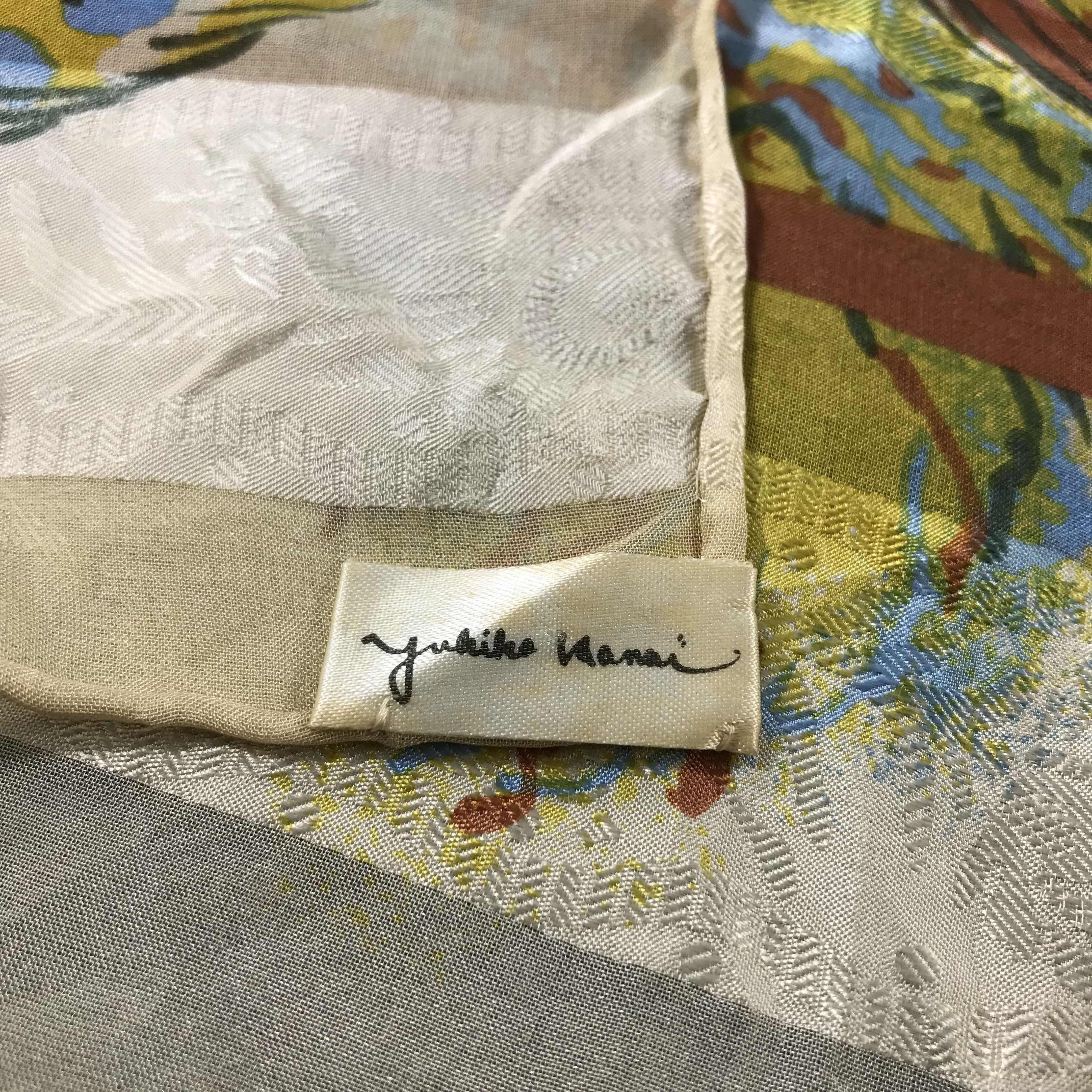 Japanese Brand Yukiko Hanai Silk Scarf M162 Size ONE SIZE - 9 Thumbnail