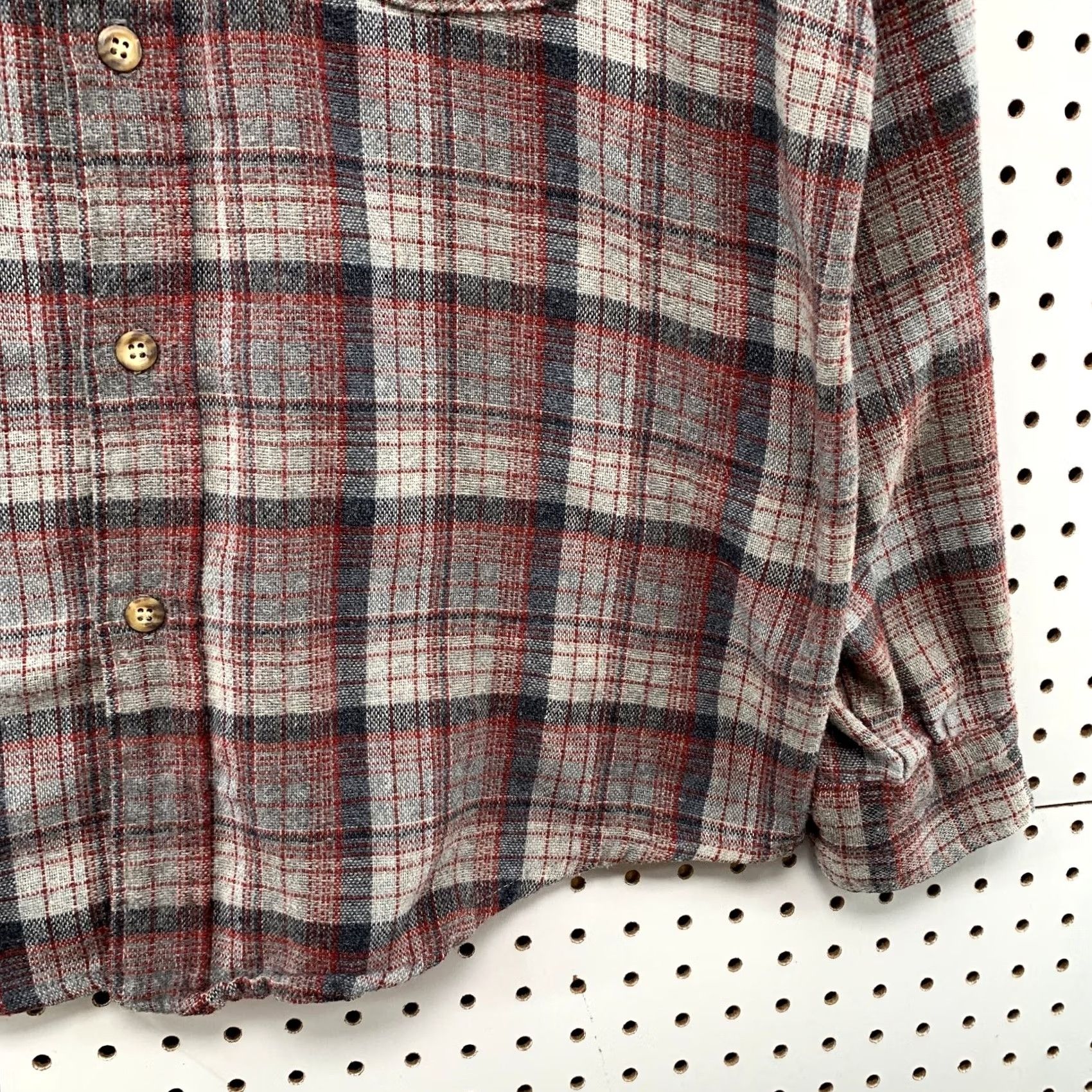 Vintage VINTAGE Winona Knits Shirt Mens Large Red Gray Plaid Button Flannel Outdoors USA Size US L / EU 52-54 / 3 - 6 Thumbnail