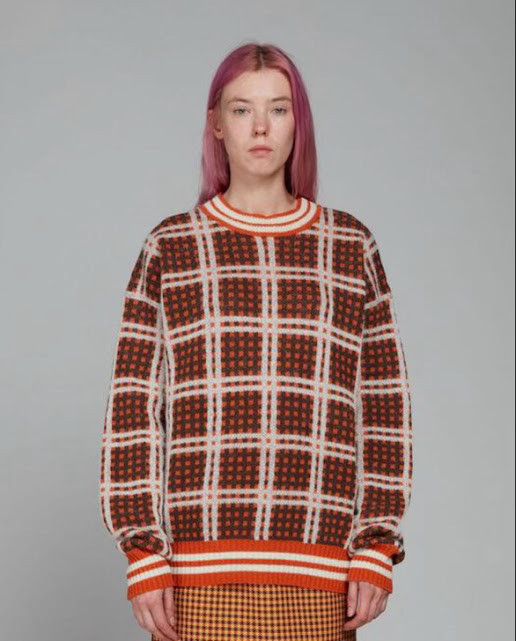 Marni o1w1db10824 Checked Wool Sweater in Multicolor Size S / US 4 / IT 40 - 2 Thumbnail