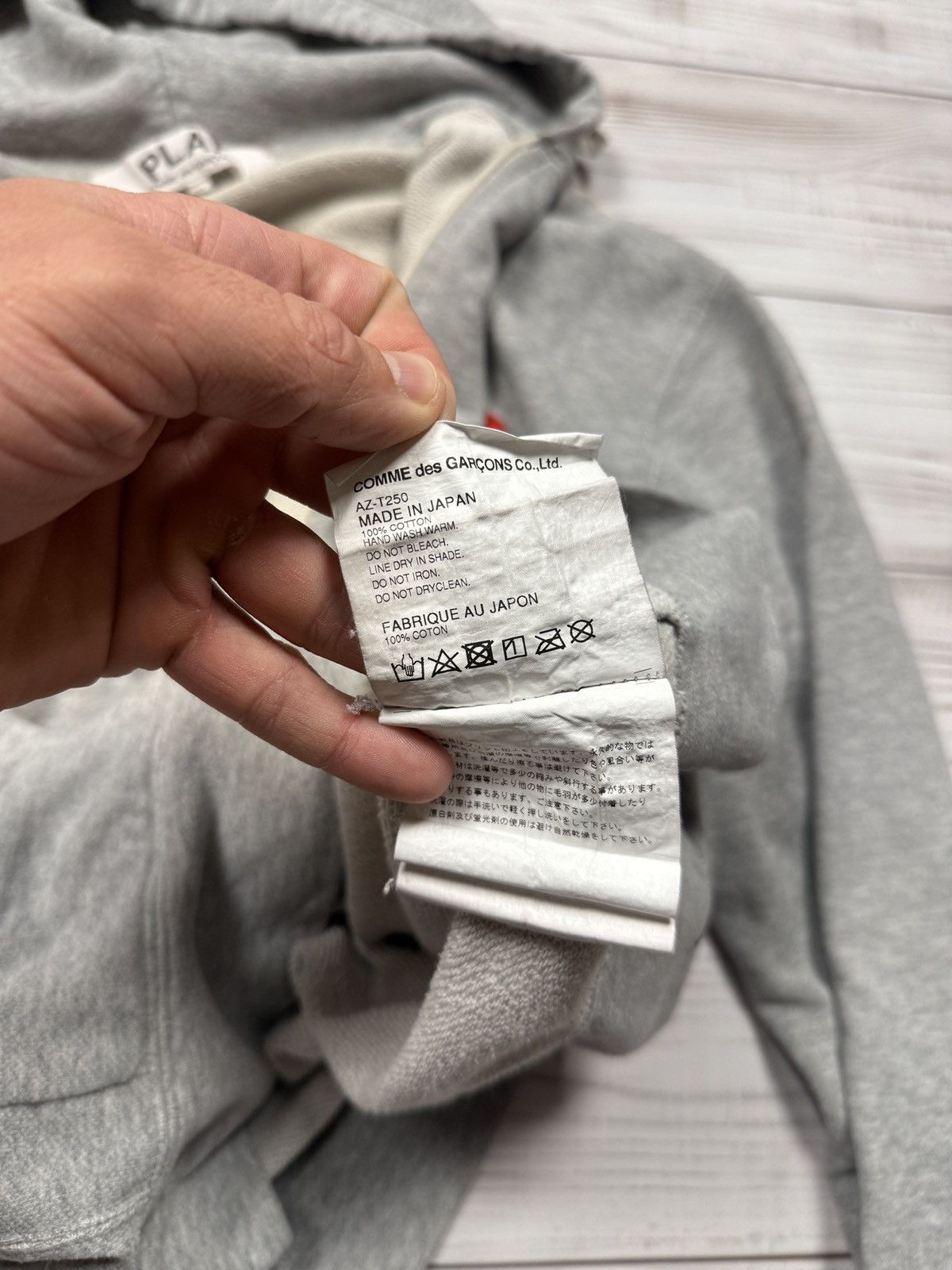 Comme des Garcons PLAY Crazy Big Logo Comme Des Garçons Play Zip Hoodie Size XL / US 12-14 / IT 48-50 - 11 Thumbnail