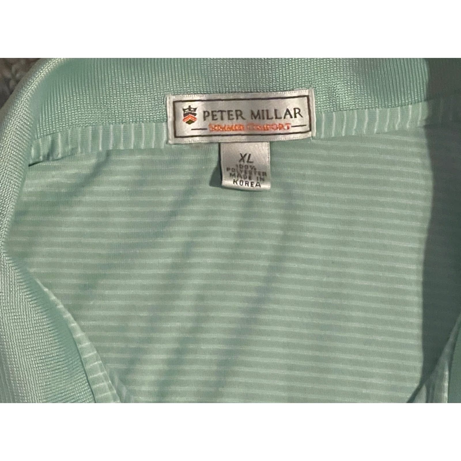 Peter Millar Peter Millar Summer Comfort Green Polo Mens XL Short Sleeve Button Collar Embroidered Logo Golf Casual Size US XL / EU 56 / 4 - 3 Thumbnail