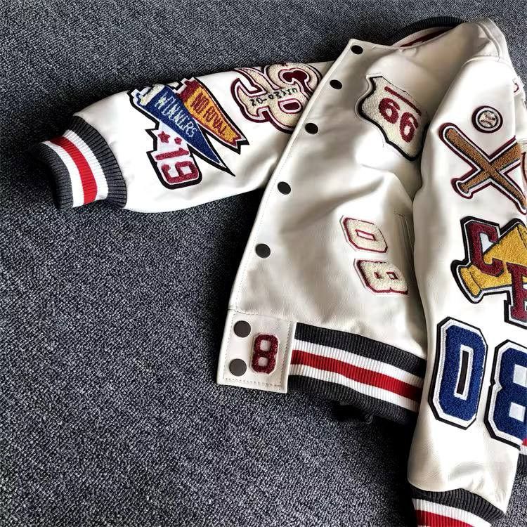 Japanese Brand × Vintage American retro embroidered baseball jacket Size US L / EU 52-54 / 3 - 4 Thumbnail