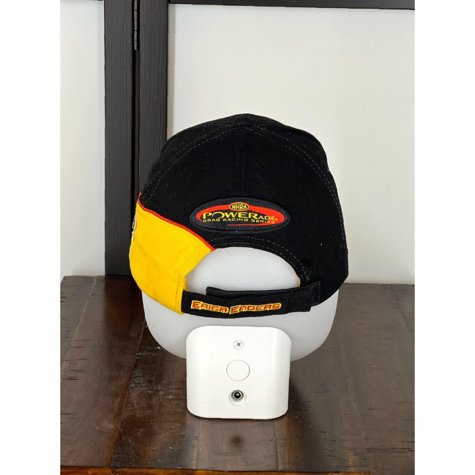 Vintage Main Gate Erica Enders Hat Cap Strap Back Adult One Size Black Yellow Flame NHRA Drag Race Size ONE SIZE - 4 Thumbnail