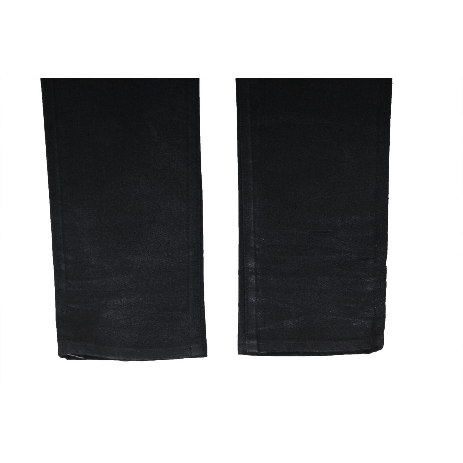 Balmain Waxed Jeans Black Slim Knee Slashed Distressed Size US 33 - 3 Thumbnail