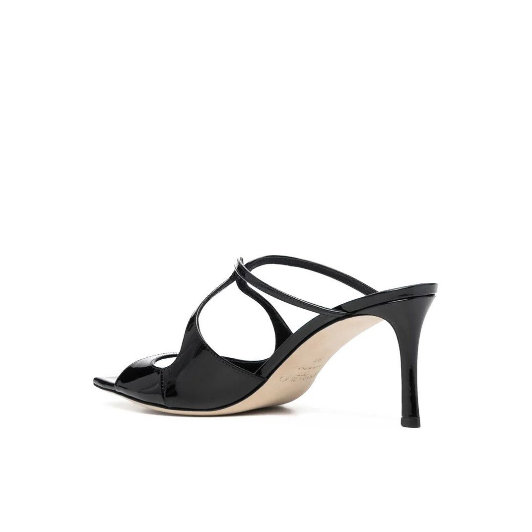 JIMMY CHOO Anise 75mm Black Sandals New & Authentic (Women'