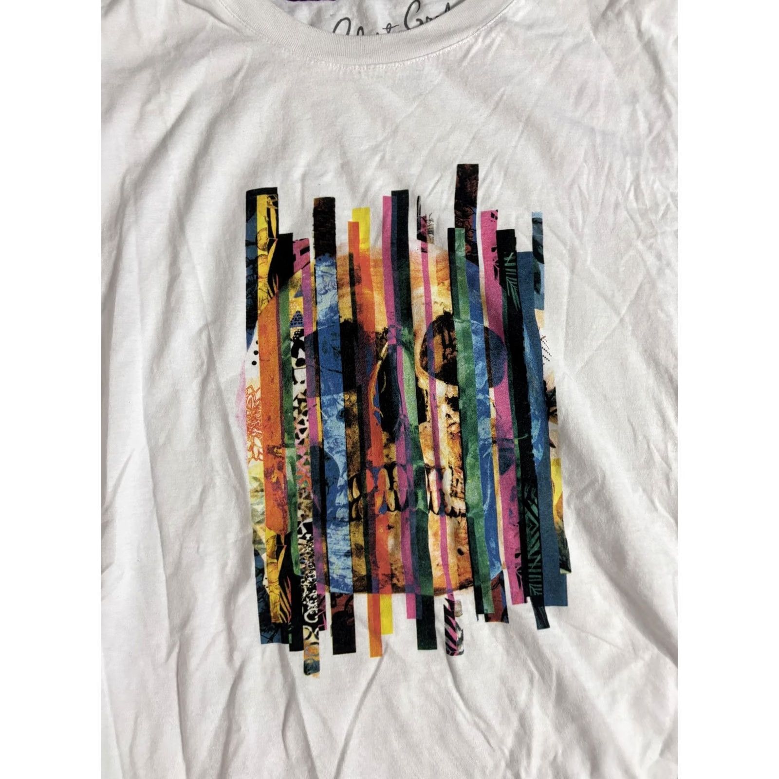Robert Graham Robert Graham Shirt Mens 2XL White Multicolor Skull Graphic Tee T-Shirt Art Size US XXL / EU 58 / 5 - 2 Thumbnail
