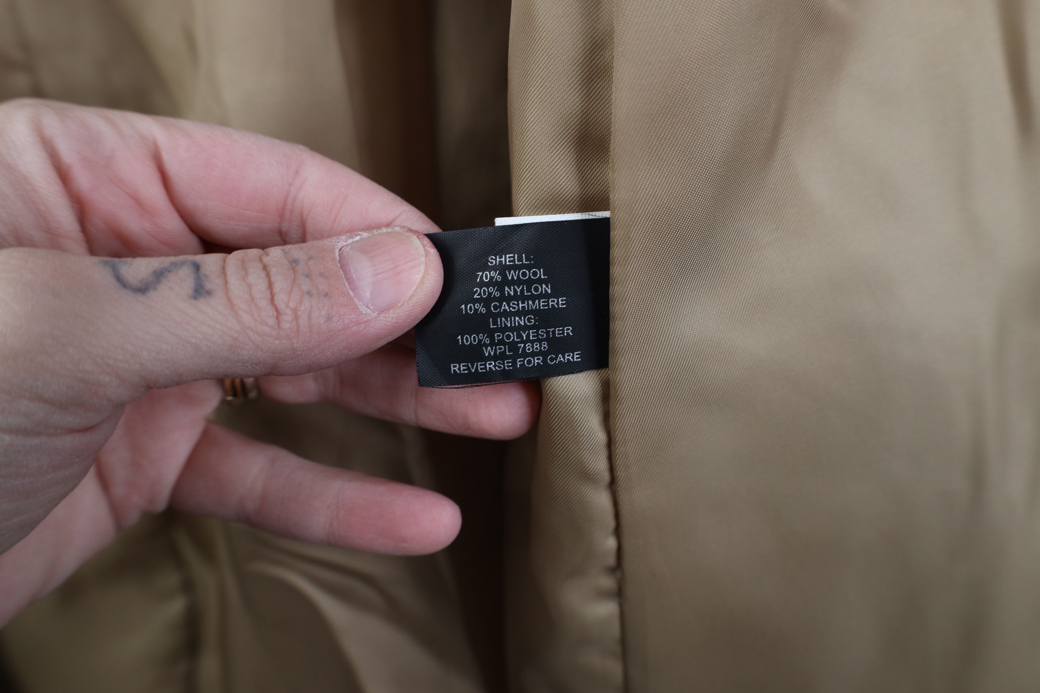 Vintage Vintage 90s Y2K Streetwear Overcoat Jacket Khaki Beige Size XXL / US 16-18 / IT 52-54 - 11 Thumbnail