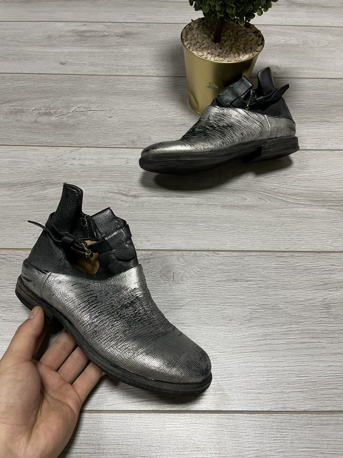 A.S.98 A.S.98 engineered leather high boots silver belts eb0 Size US 6 / IT 36 - 1 Thumbnail