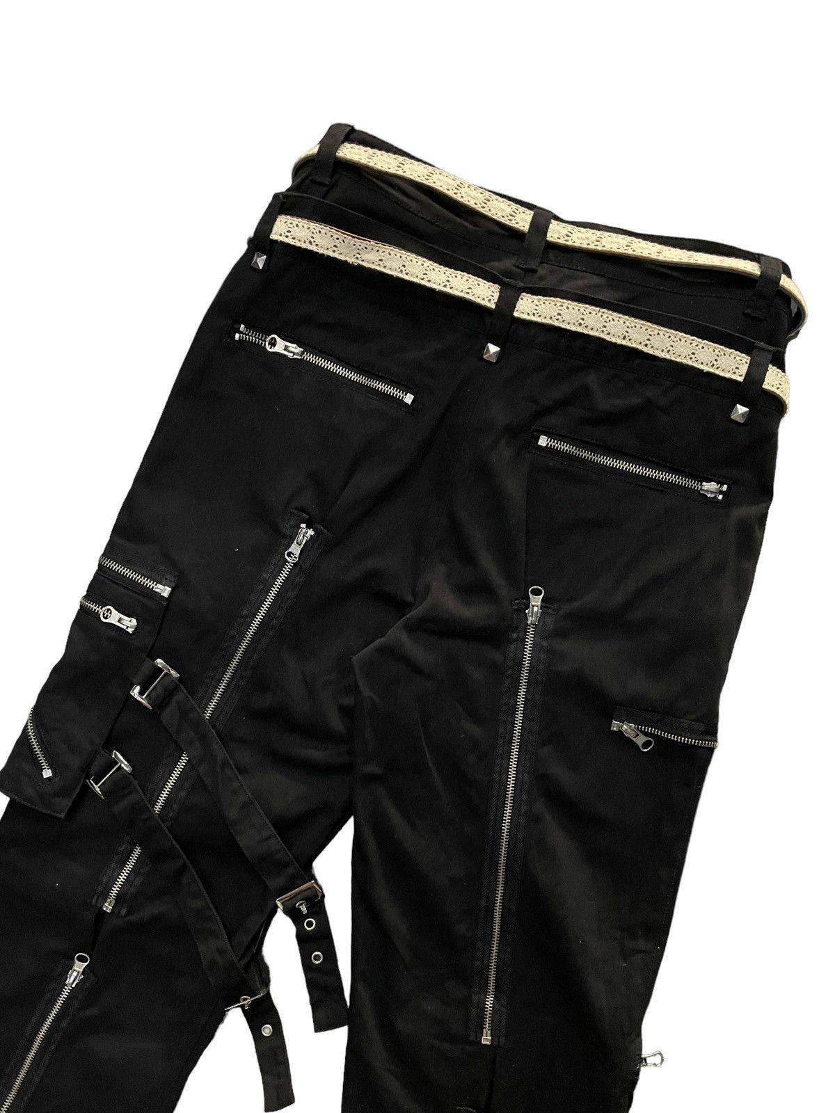 Japanese Brand Tokyo Ikebukuro Cyber Punk Bondage Cargo Pants Size US 30 / EU 46 - 13 Thumbnail