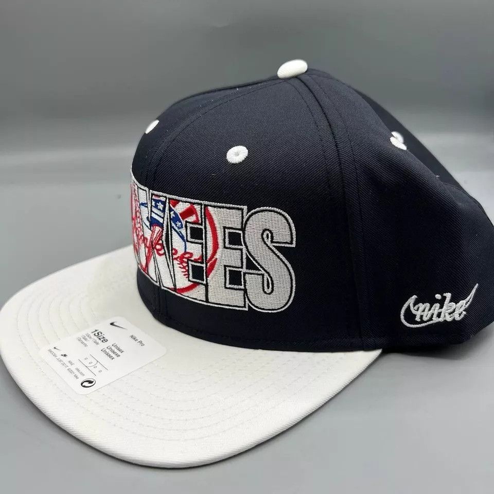 Nike New York Yankees Hat Men Black MLB Nike Pro Dri-Fit Cap New Size ONE SIZE - 2 Thumbnail