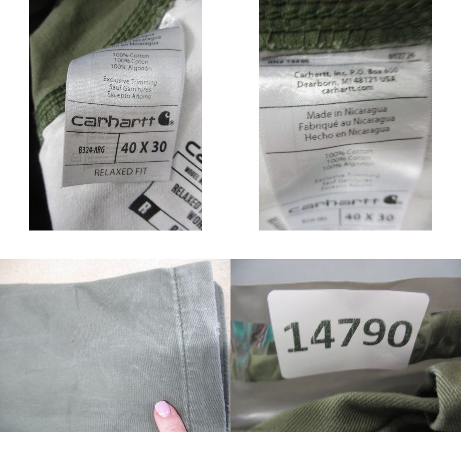 Carhartt Carhartt Relaxed Utility Work Pant 40x30 Green Men's Carpenter Size US 40 / EU 56 - 9 Thumbnail