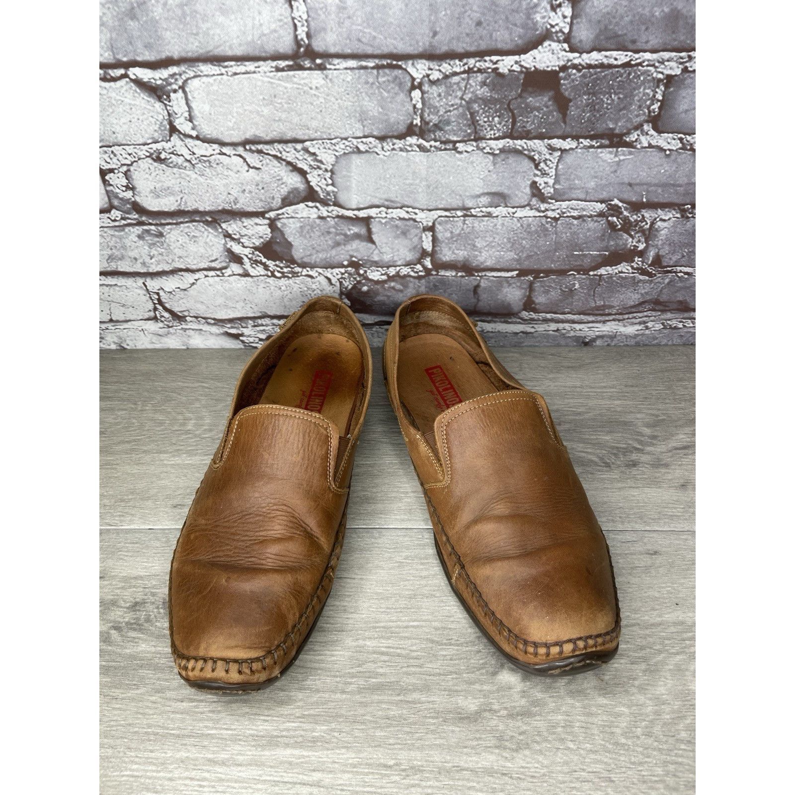 The Unbranded Brand Pikolinos Brown Leather Slip On Moc Driving Loafers Shoes Me Size US 11 / EU 44 - 7 Thumbnail