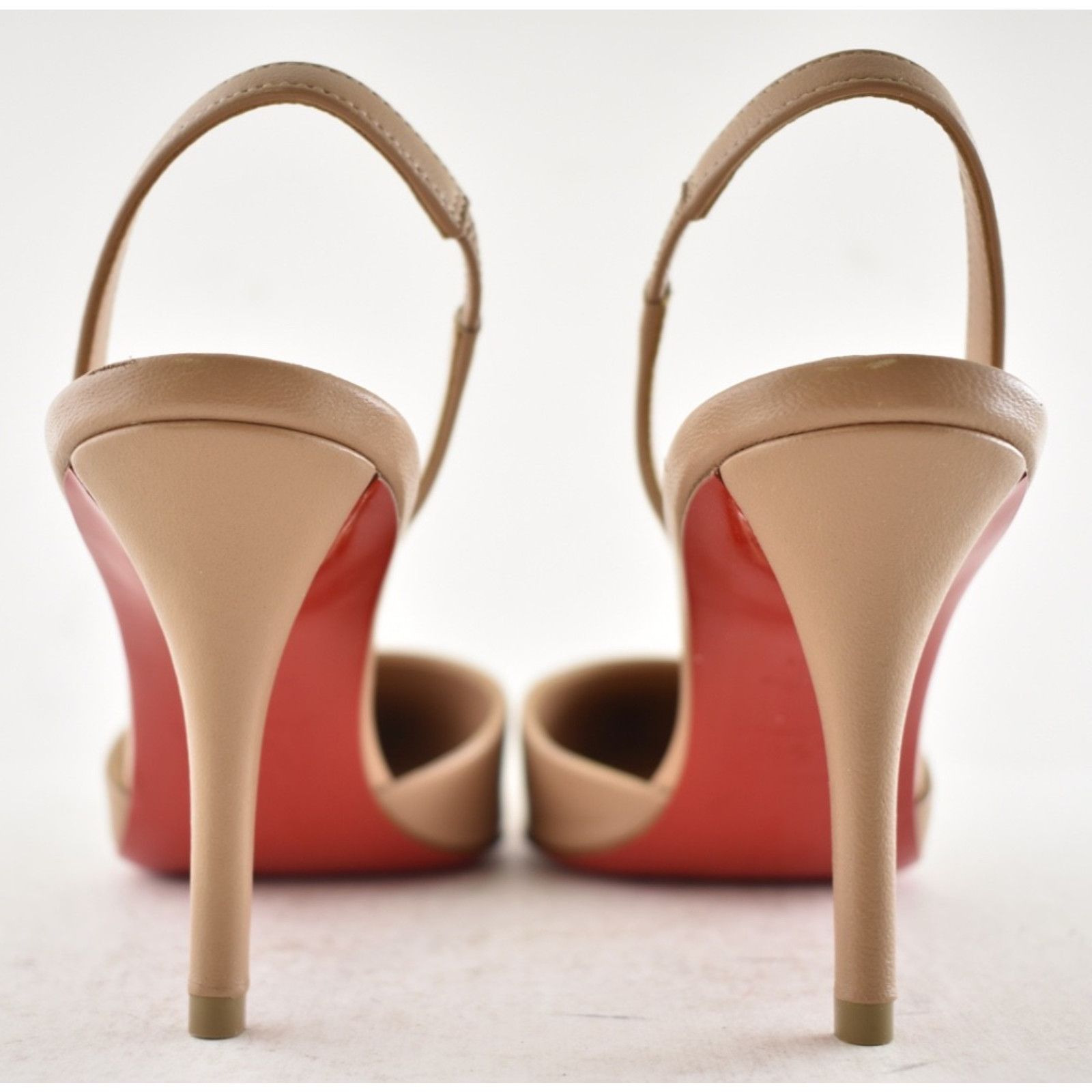 Christian Louboutin Christian Louboutin Apostropha Sling 80 Nude Slingback Pump Size US 6.5 / IT 36.5 - 15 Thumbnail