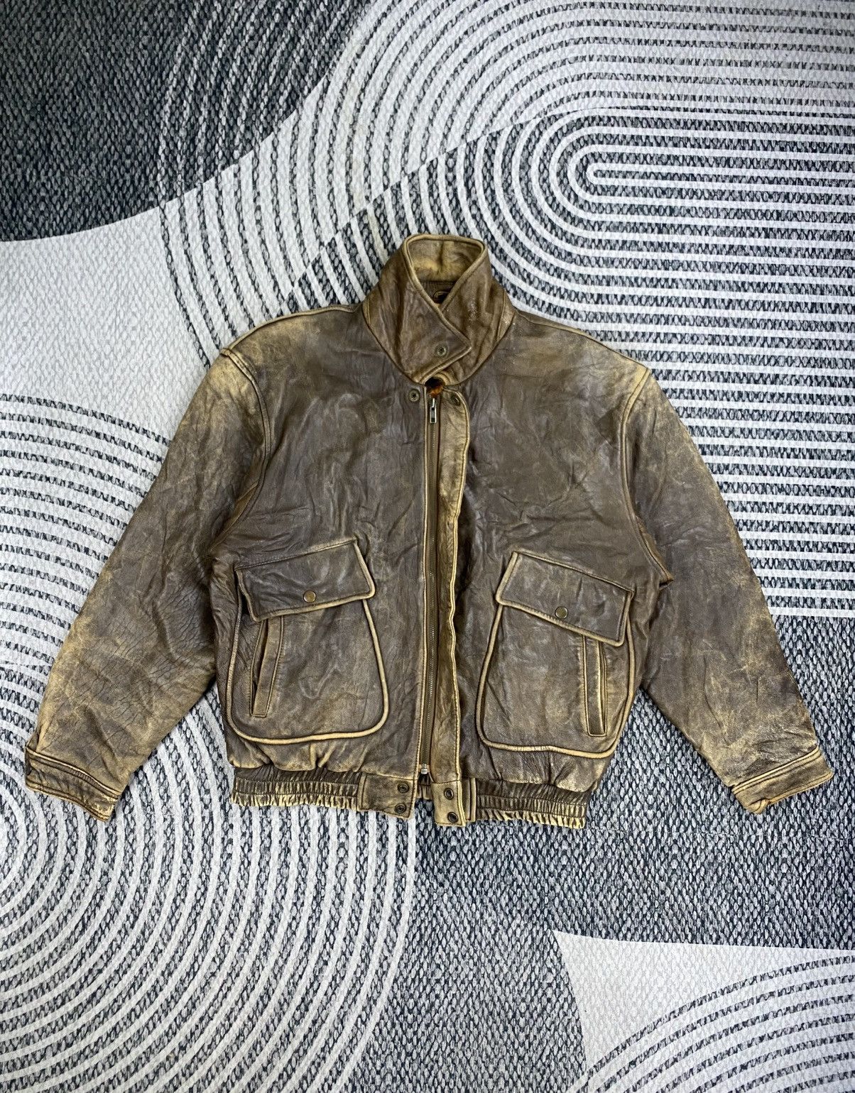 Leather Vtg Japanese Fashion Leather A-2 Bomber Jacket Size US L / EU 52-54 / 3 - 5 Thumbnail