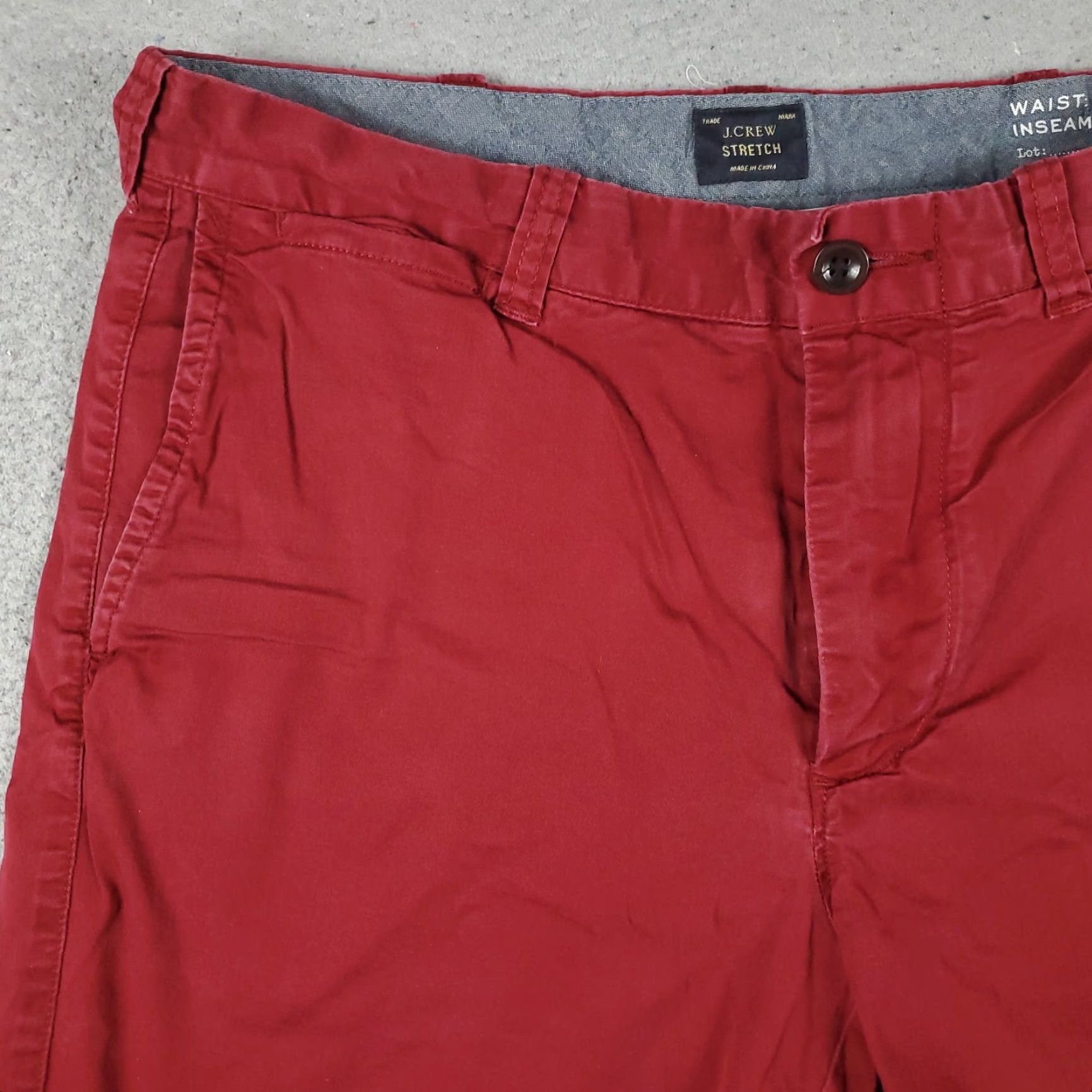 J.Crew VINTAGE J.Crew Men's Shorts Size 32 Red Casual Flat Front Chino Summer Size US 32 / EU 48 - 2 Thumbnail