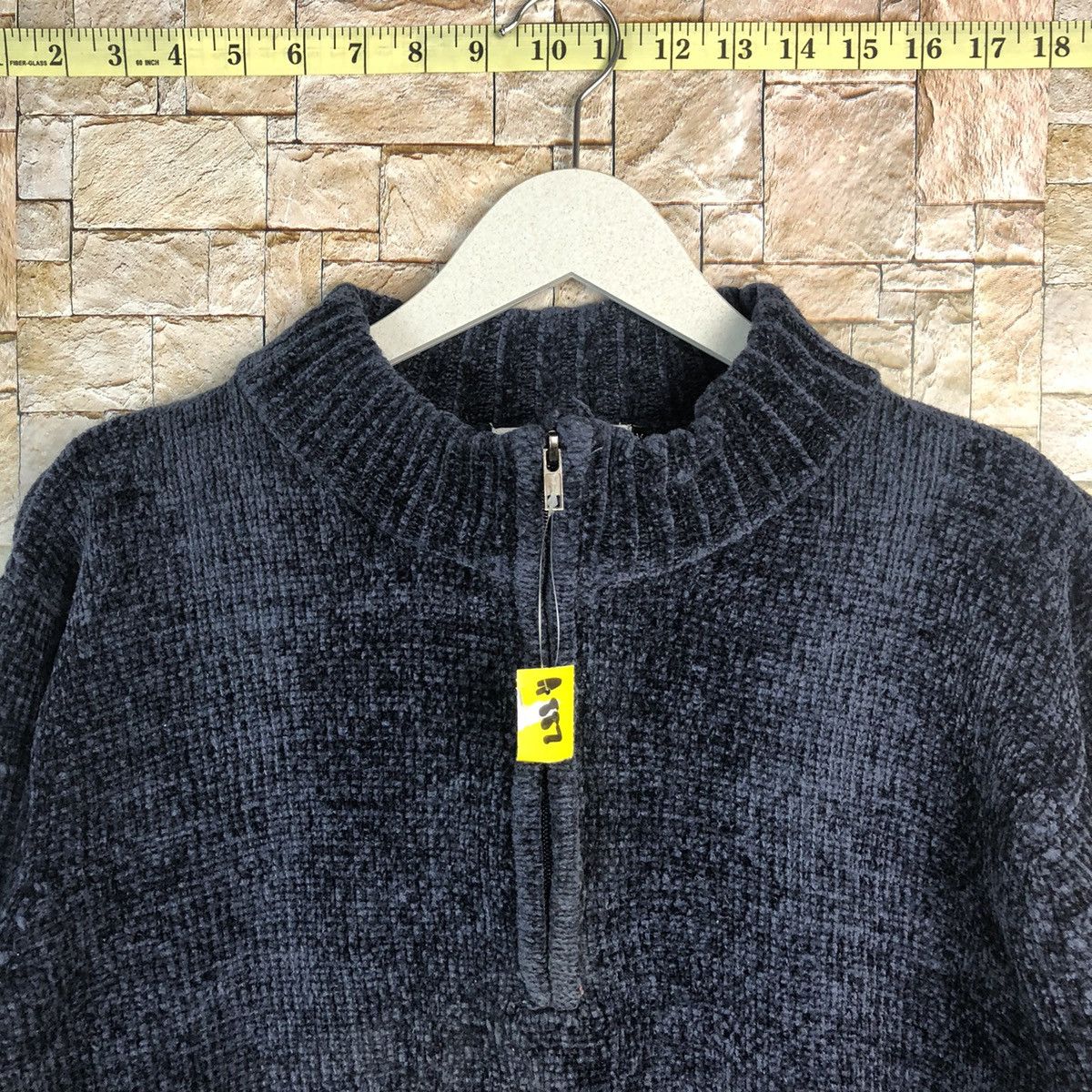 Japanese Brand Otarie Dark Blue Half Zip Sweatshirt #A887 Size US M / EU 48-50 / 2 - 4 Thumbnail