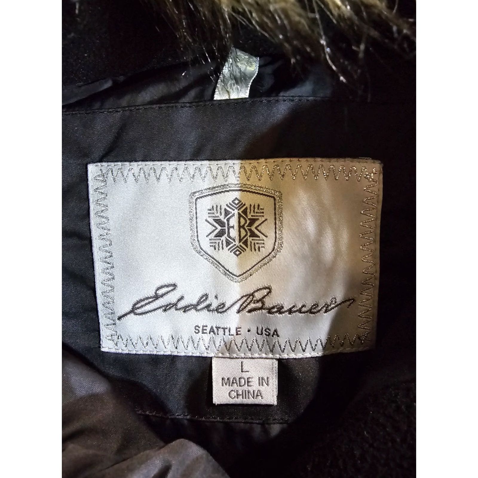 Eddie Bauer EDDIE BAUER Parka Jacket Black Down-Fill Faux Fur Hood Trim Womens Large Length Mid-Length Regular Size L / US 10 / IT 46 - 4 Thumbnail