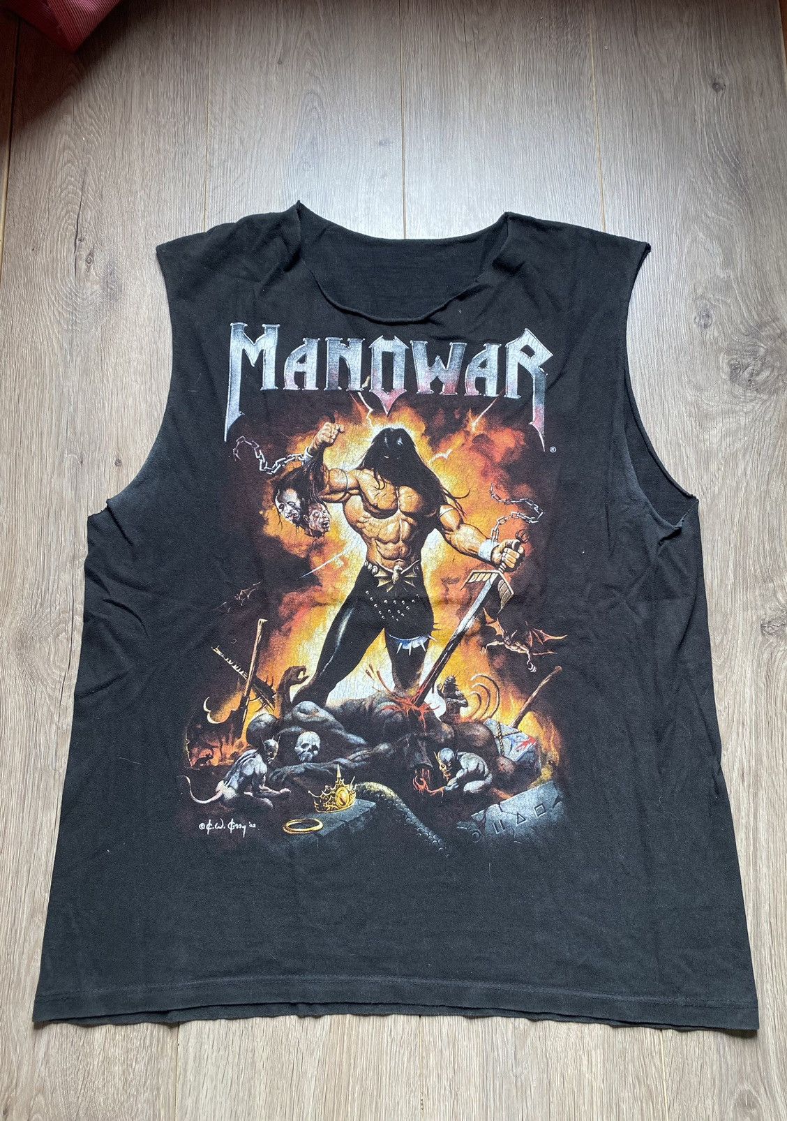 Band Tees × Vintage Vintage 2002 Manowar Tour T Shirt Warriors Of The World Size US L / EU 52-54 / 3 - 1 Thumbnail