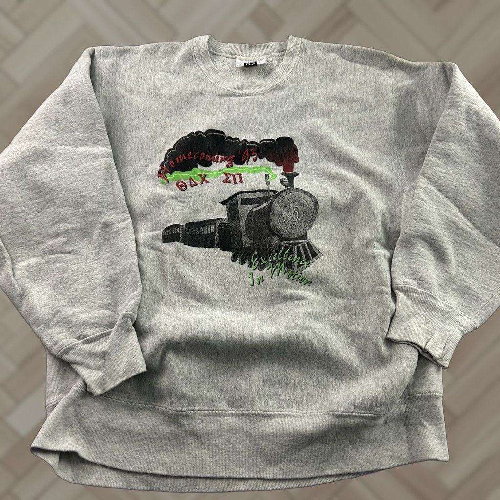 Lee Vintage Lee '93 Sigma Pi Pullover Crewneck Sweatshirt Men's XL Gray Size US XL / EU 56 / 4 - 1 Thumbnail