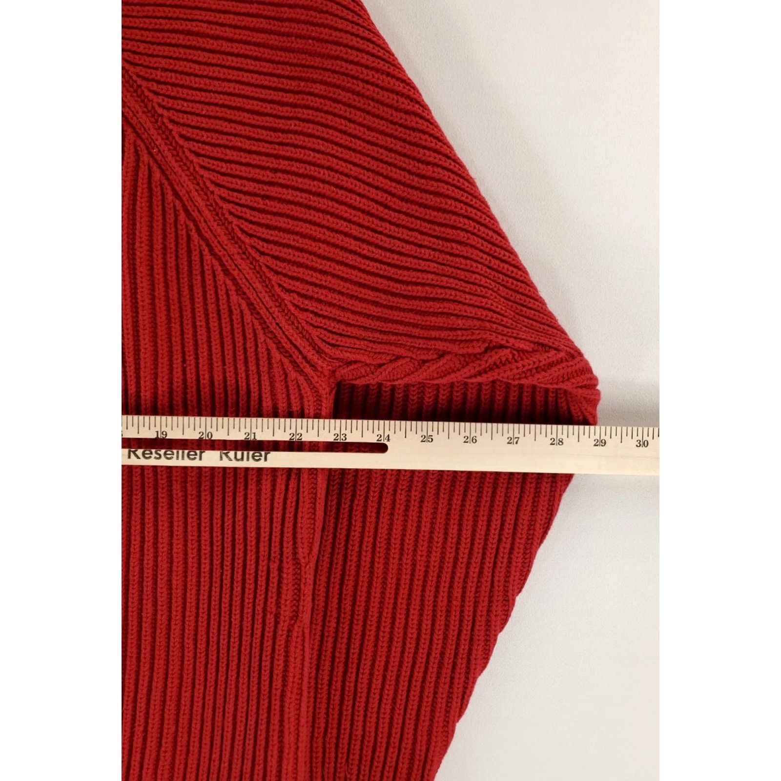 Banana Republic VINTAGE Banana Republic Sweater Crew Neck Ribbed Chunk Red Mens XL 90s Size US XL / EU 56 / 4 - 4 Thumbnail