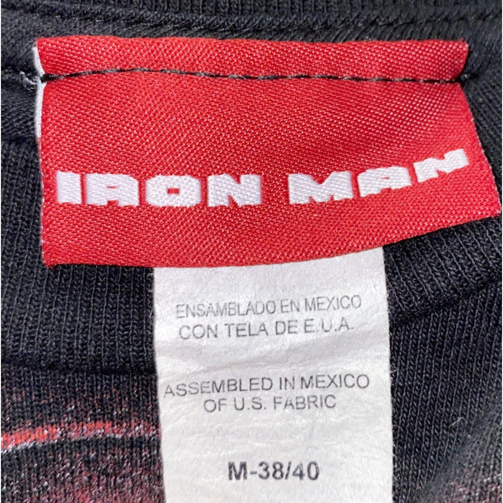 Vintage VINTAGE Iron Man T-Shirt Men Short Sleeve Size M Black Graphic 2008 Regular Cotton Size US M / EU 48-50 / 2 - 6 Thumbnail