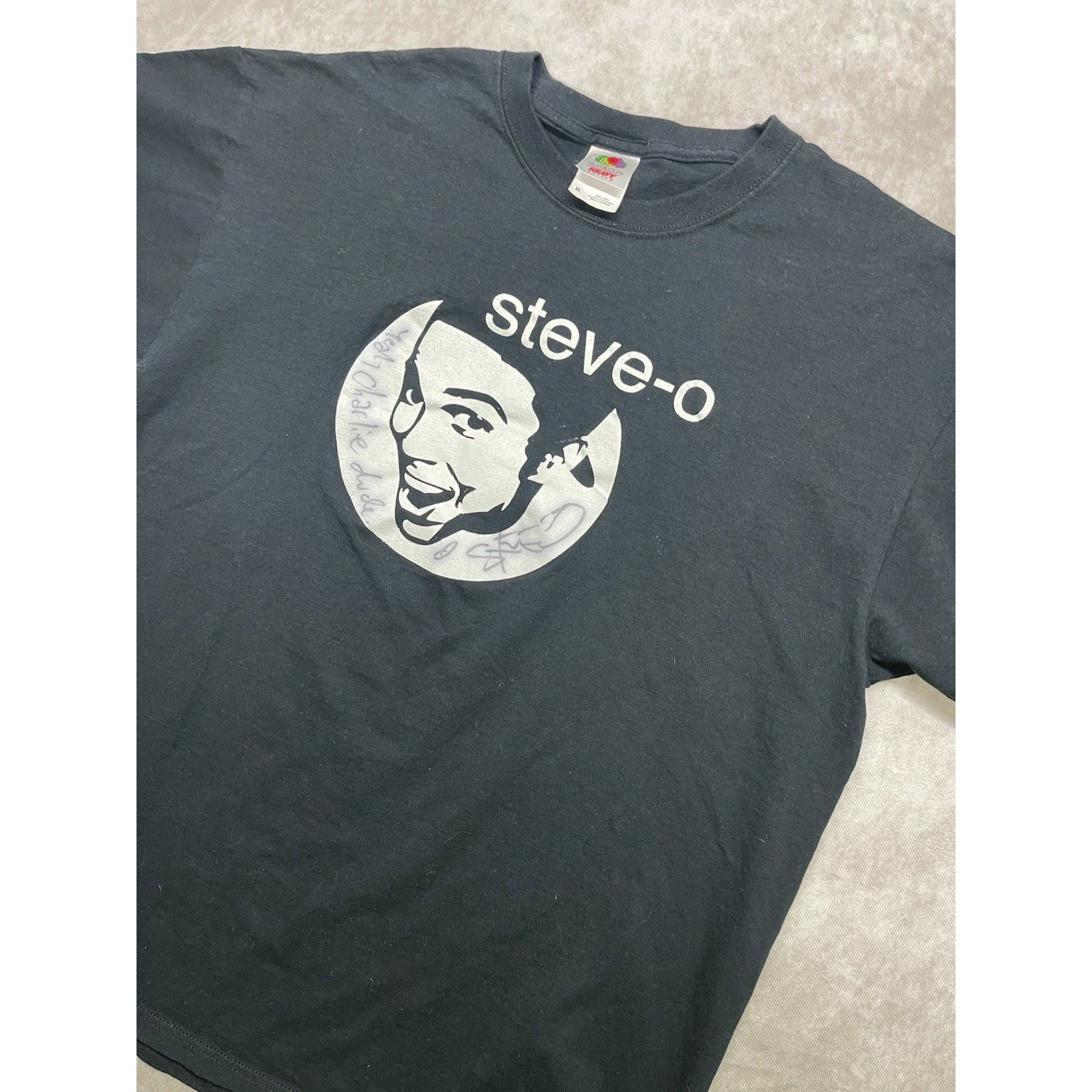 Fruit Of The Loom VTG Autographed Steve-O Jackass T-Shirt XL Black Fruit Loom Size US XL / EU 56 / 4 - 1 Thumbnail