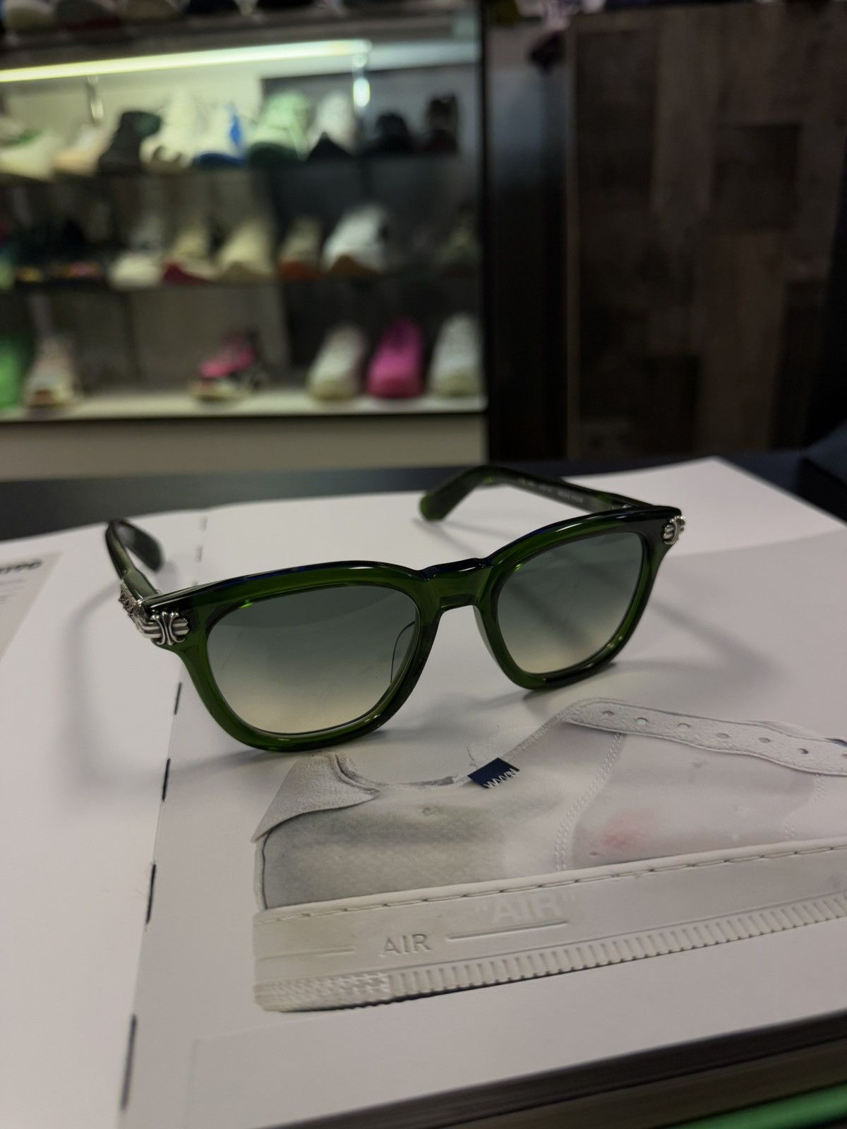 Chrome Hearts Chrome Hearts “Smoke Show” Green Sunglasses (NEW) RARE Size ONE SIZE - 7 Thumbnail
