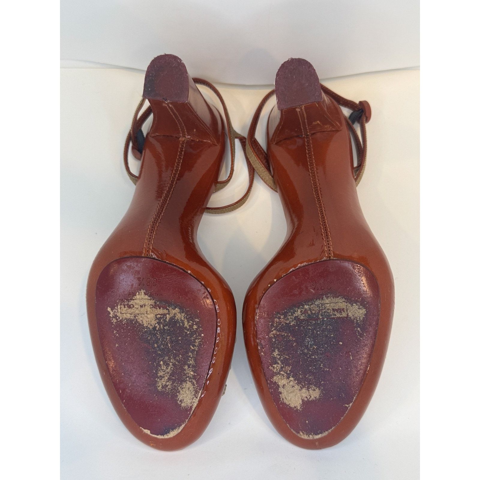 Marc Jacobs Marc Jacob Size 6.5 Bronze High Heel Sandal Strappy with Box Size US 4 / IT 34 - 4 Thumbnail