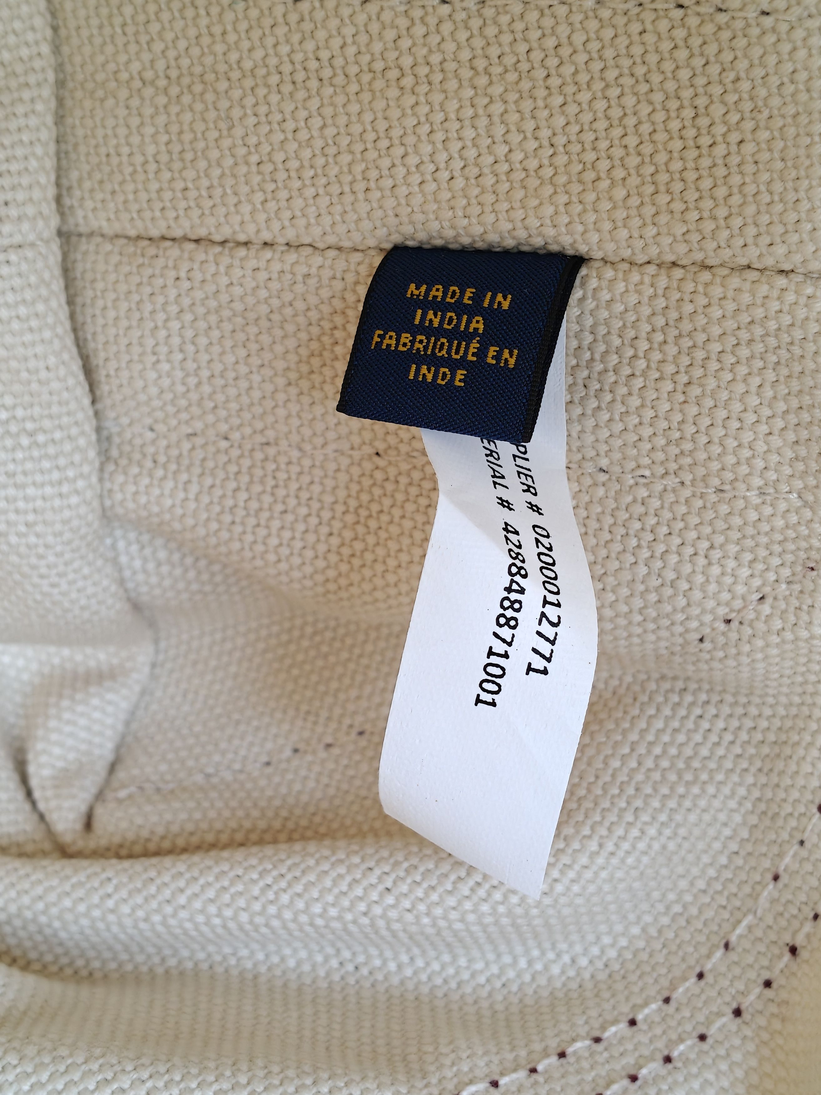 Polo Ralph Lauren Polo Ralph Lauren Canvas Medium Tote Free Shipping FTP/4011 Size ONE SIZE - 7 Thumbnail