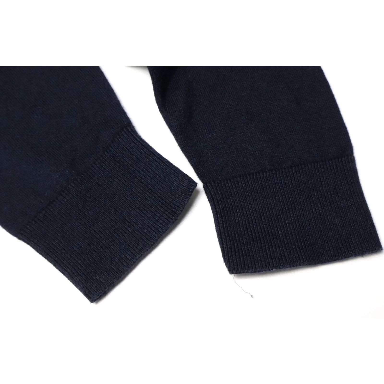 Arket ARKET Jumper SMALL Navy Blue Collared Knitted 1/4 Zip Linen Wool Blend Men's Size US S / EU 44-46 / 1 - 5 Thumbnail