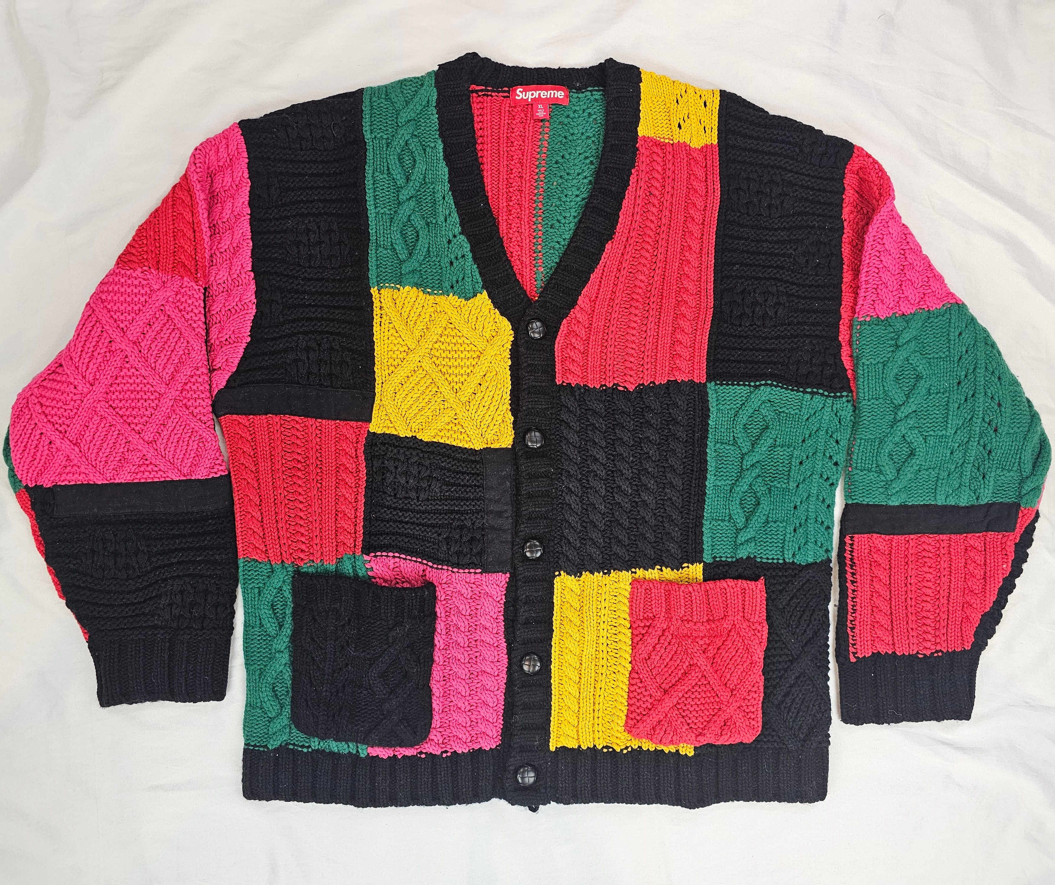 Supreme Supreme Patchwork Cable Knit Cardigan FW23 Men's BRAND NEW | Grailed