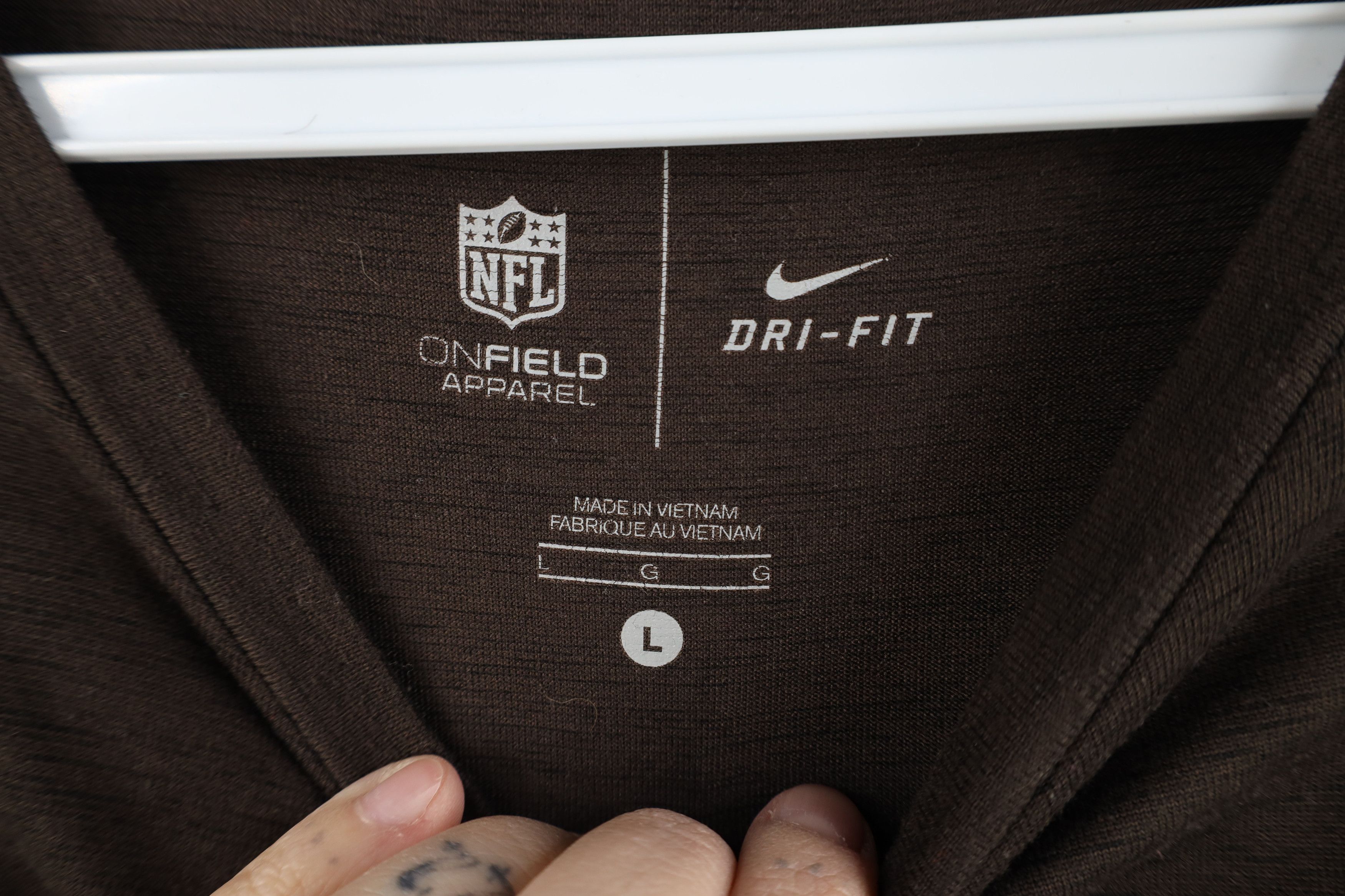 Nike Nike On Field Browns Football Long Sleeve T-Shirt Brown Size US L / EU 52-54 / 3 - 9 Thumbnail
