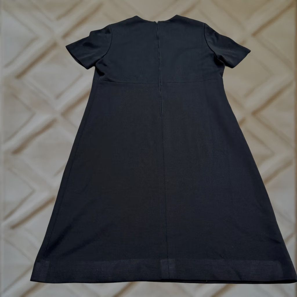 Vintage VINTAGE Lady Mendel Knits Of Distinction Shift Dress Womens XL Black Midi Short Sleeve Crew Neck Knit Casual Solid 60s Theme Size XL / US 12-14 / IT 48-50 - 1 Thumbnail