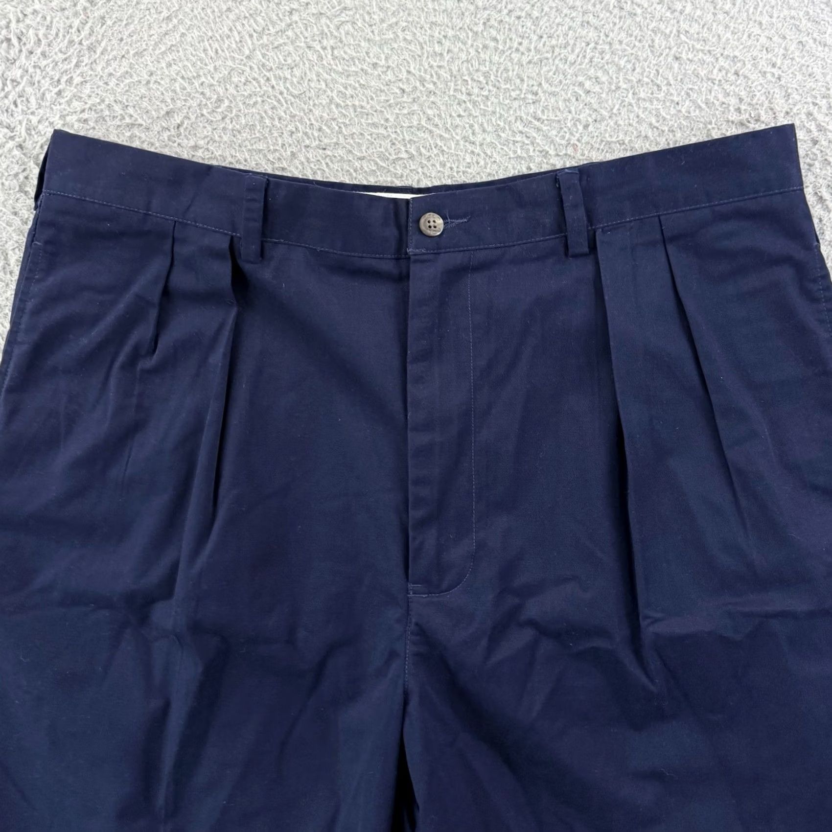 Ralph Lauren VINTAGE Ralph Lauren The Classic Polo Golf Shorts Mens 36 Blue Pleated Chino Cotton Canvas 8in Inseam Size US M / EU 48-50 / 2 - 4 Thumbnail