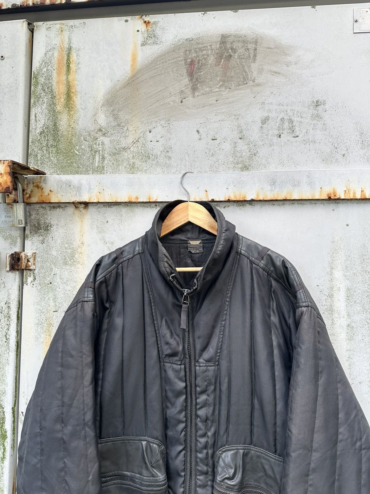 Vintage 👹Vintage Koogi Mix Leather Oversized Bomber Jacket Size US XL / EU 56 / 4 - 4 Thumbnail