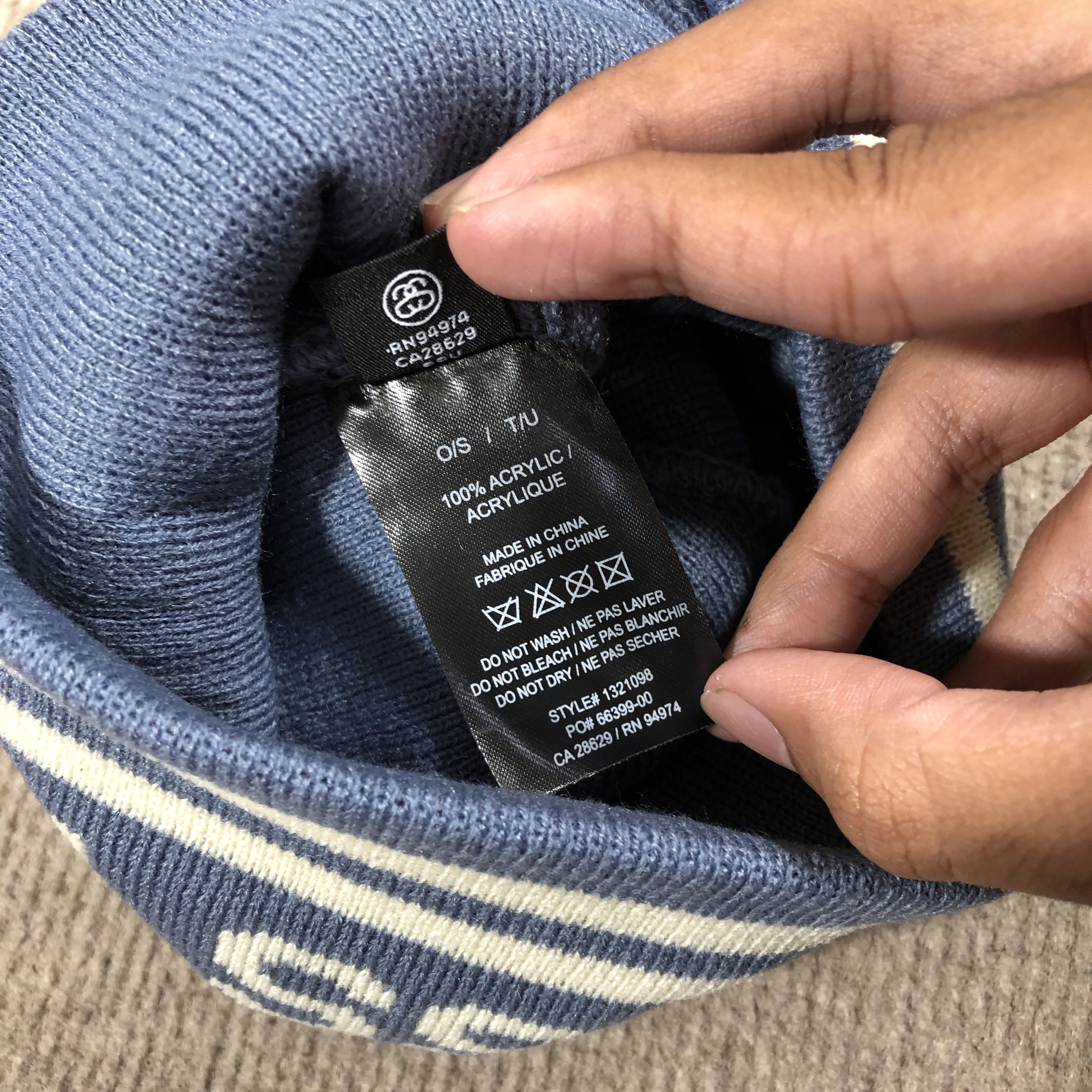 Stussy STUSSY STRIPE SKULLCAP BEANIE HAT • FADED BLUE Size ONE SIZE - 5 Thumbnail