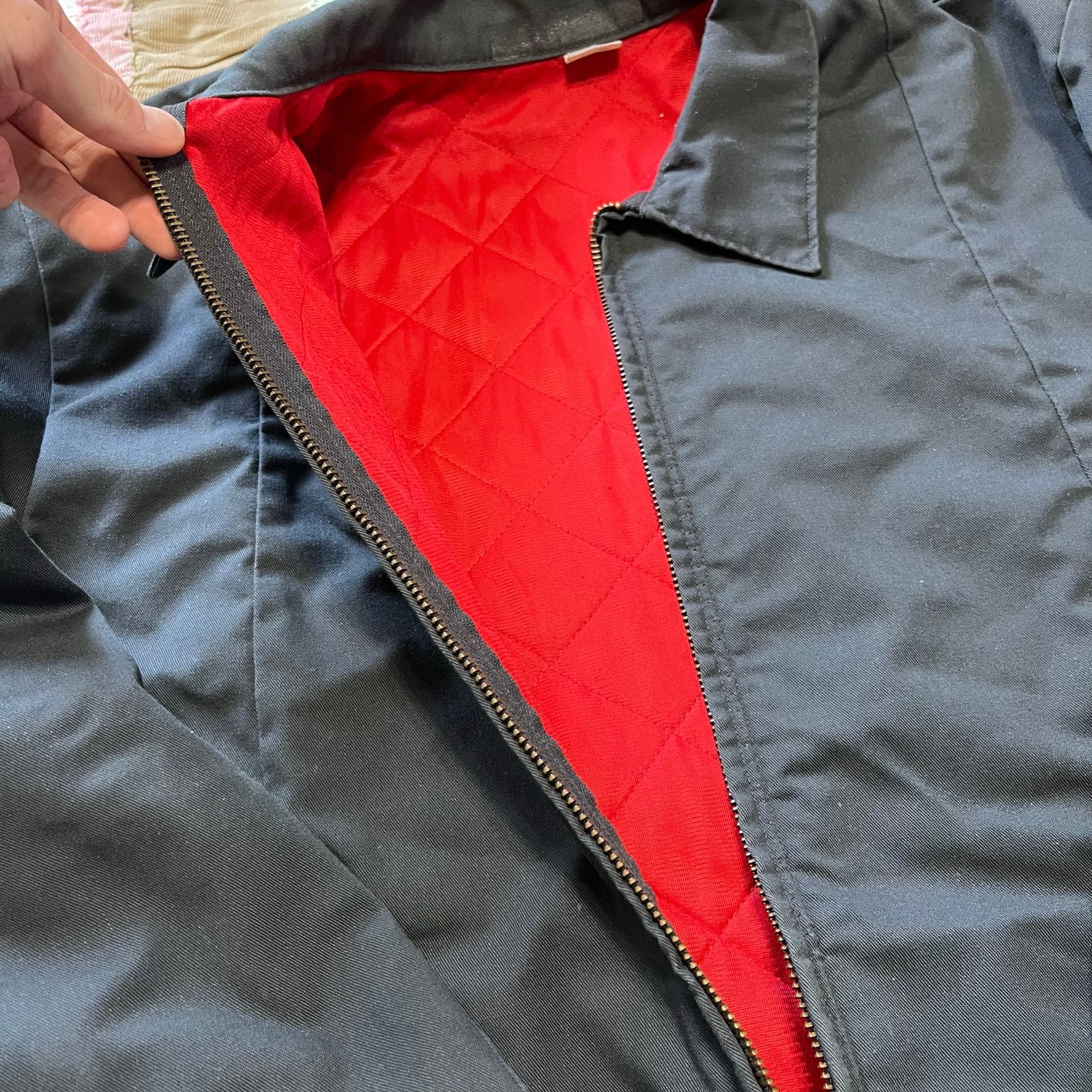 Other Vintage Red Blanket Lined Grey Workwear Jacket Large Size US L / EU 52-54 / 3 - 4 Thumbnail