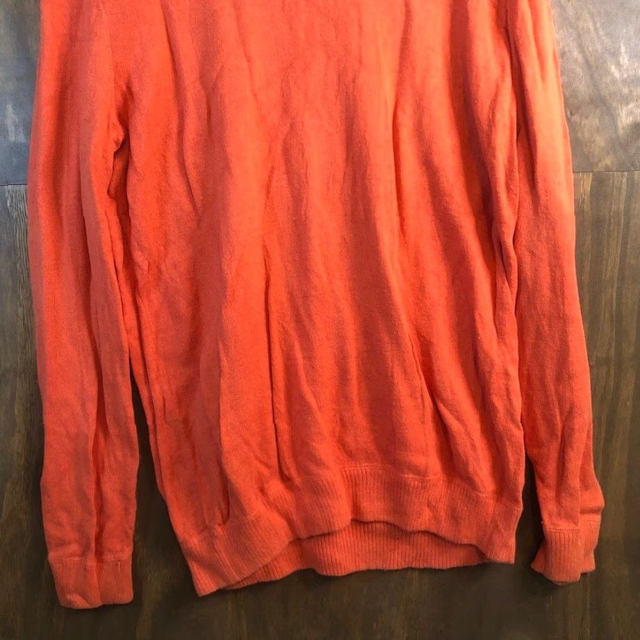 American Eagle Outfitters American Eagle Outfitters Mens Sweater Orange V Neck Pullover 100% Cotton XLT Size US XL / EU 56 / 4 - 3 Thumbnail
