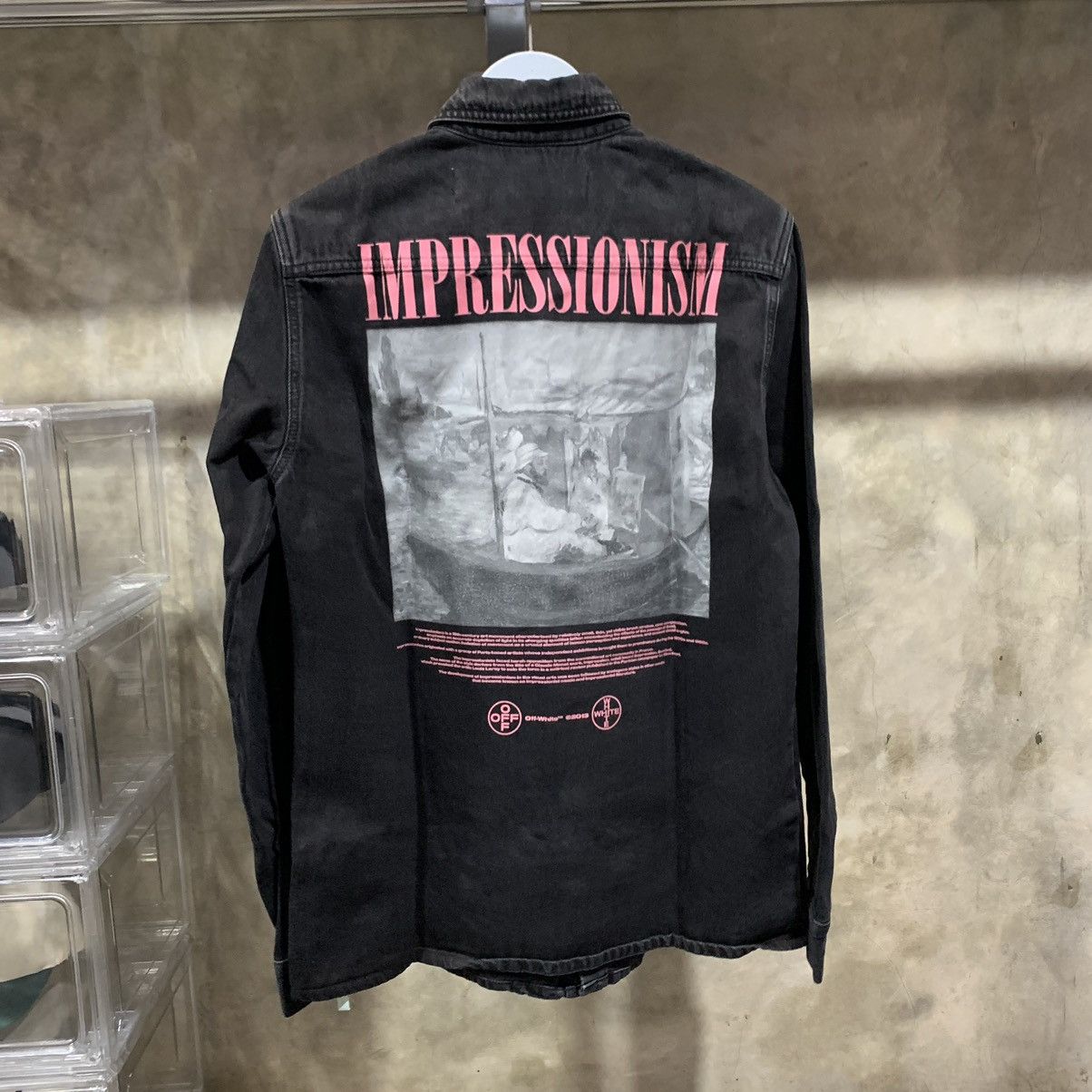 Off-White Virgin Abloh Black Impressionism Print Jacket