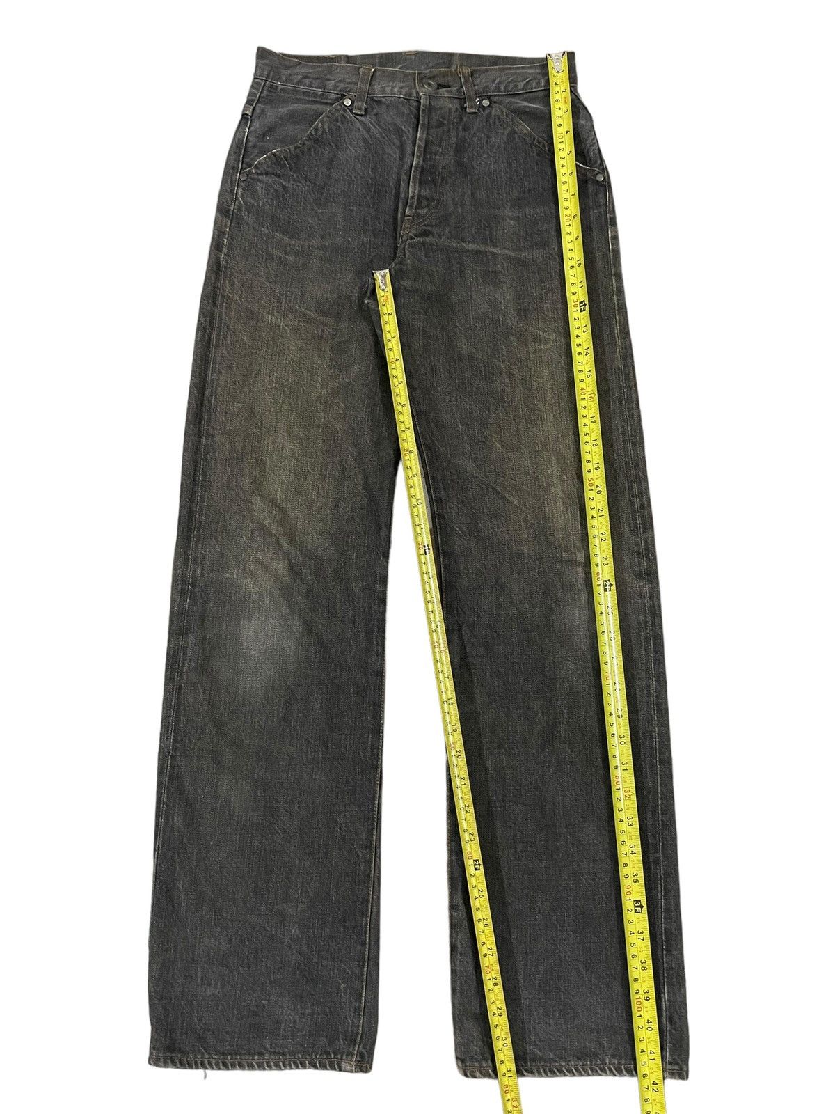 If Six Was Nine Vintage Japanese Virus Denim Paranoia Factory Mud Max Jeans Size US 29 - 17 Thumbnail
