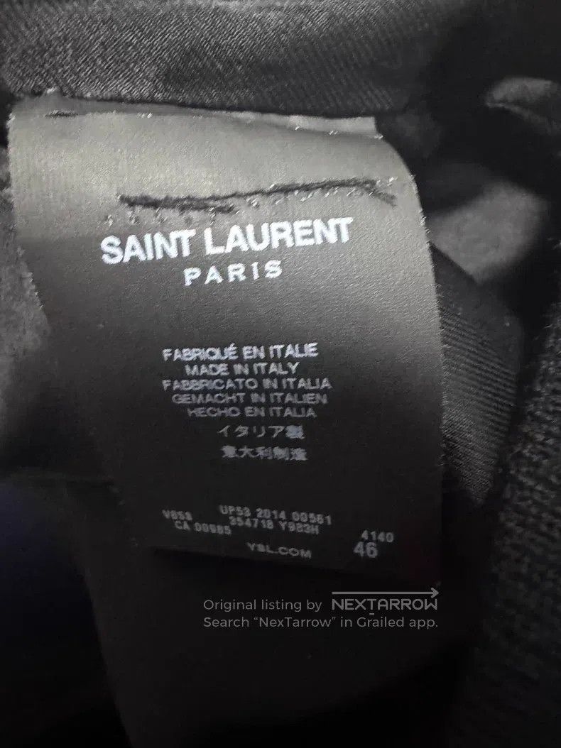 Saint Laurent Paris Saint Laurent Paris Navy Blue Wool Leather Patch Baseball Size US S / EU 44-46 / 1 - 8 Thumbnail