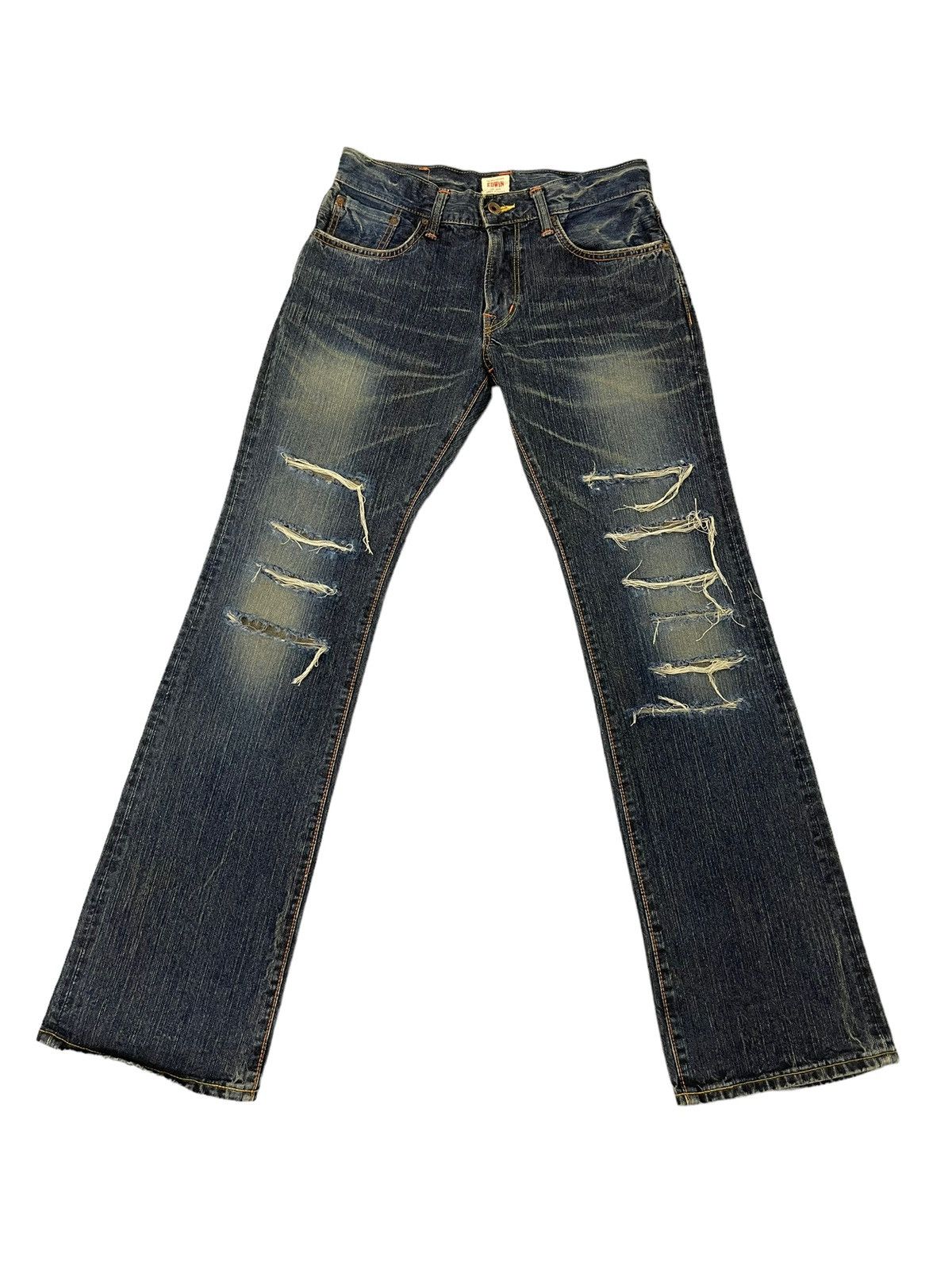 Edwin Flare Jeans Edwin Japan Faded Distress Boot Cut 8🟦3 Size US 32 / EU 48 - 2 Thumbnail